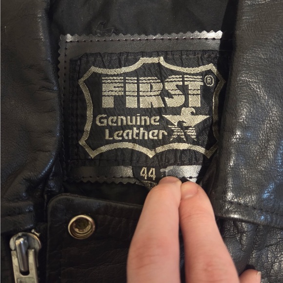 Black Genuine Leather Jacket - Picture 3 of 3